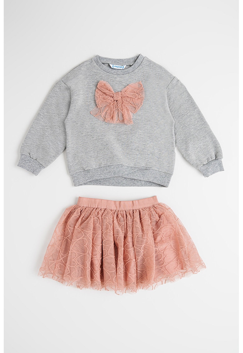 Set de bluza de trening si fusta cu tul - 2 piese