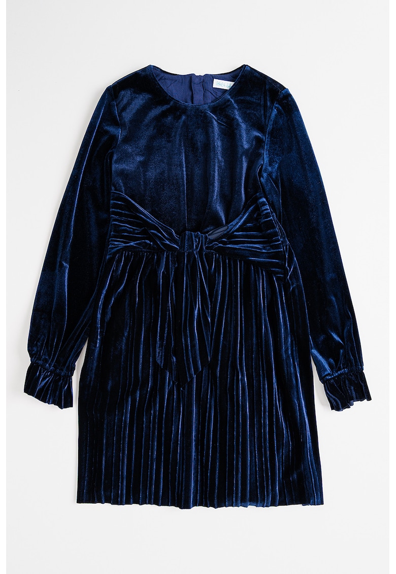 Rochie de catifea cu funda