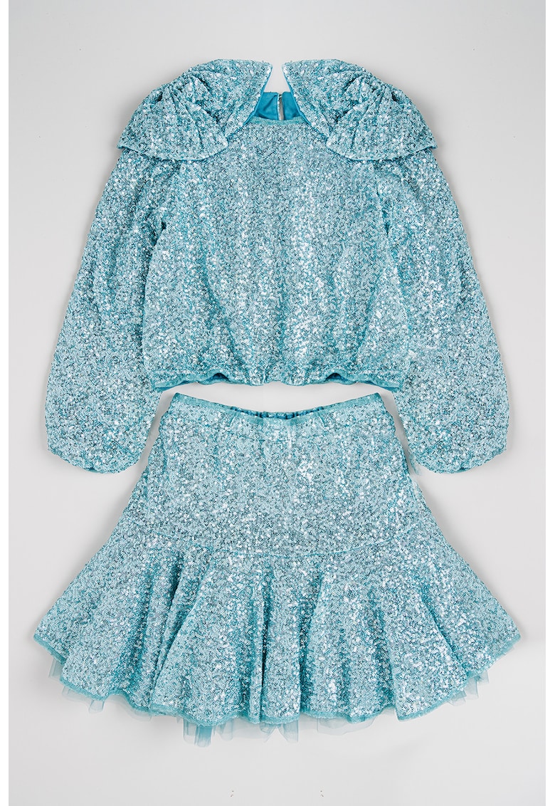 Set de bluza cu paiete si fusta - 2 piese