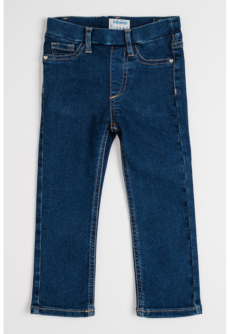 Blugi drepti cu talie elastica