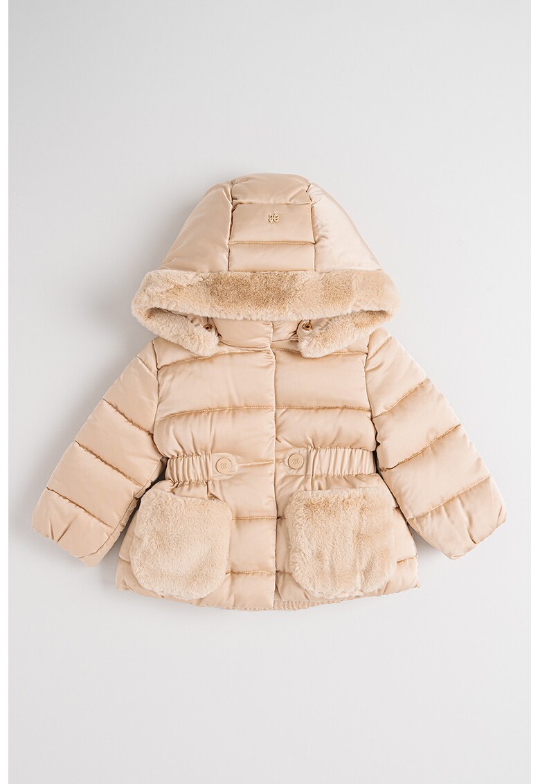 Geaca cu gluga detasabila - Bej deschis