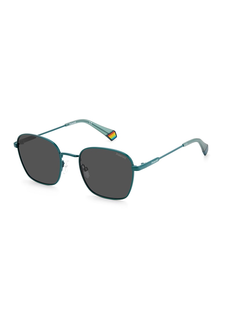 Ochelari de soare patrati unisex polarizati - Verde aquamarin