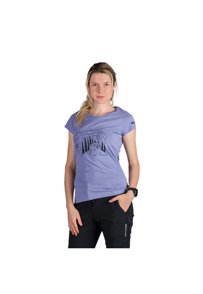 Tricou outdoor bumbac organic femei Sabrina lila