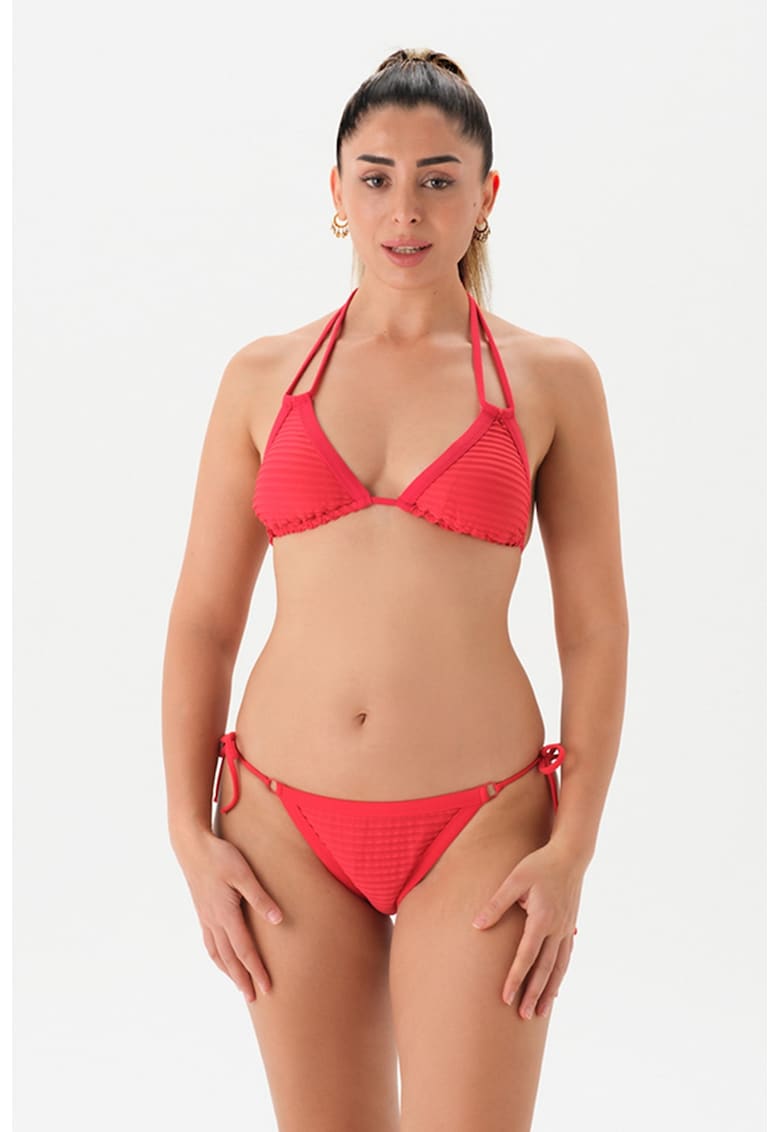 Costum de baie din doua piese cu model texturat