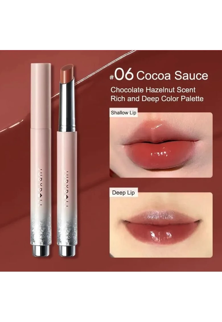 Luciu de buze hidratant si efect de glow Hearty - 2g #06 Cocoa Sauce