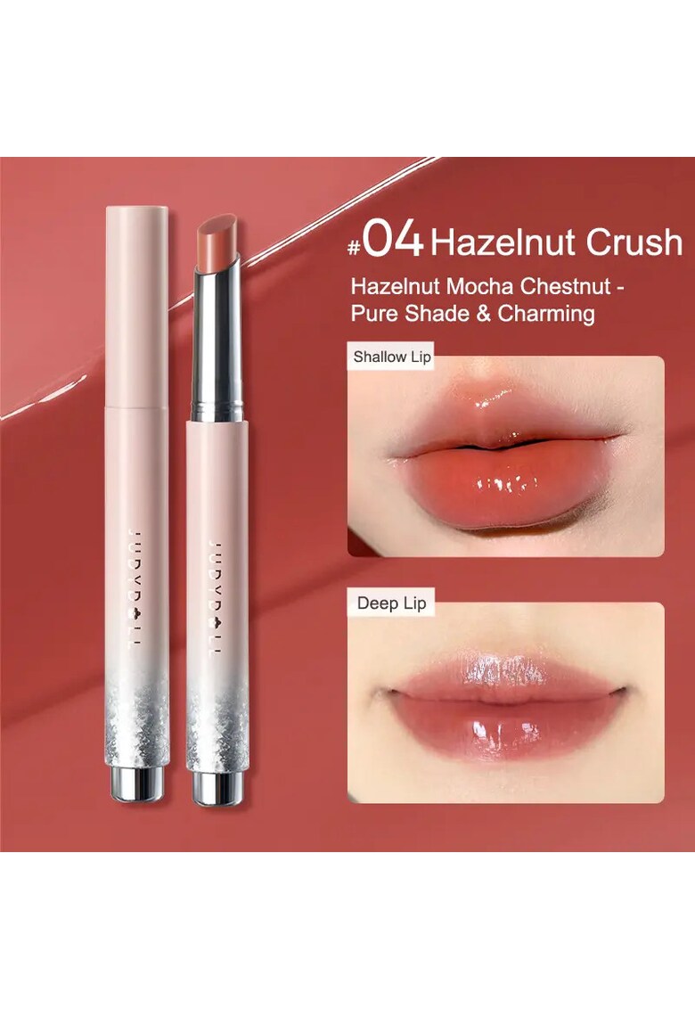 Luciu de buze hidratant si efect de glow Hearty - 2g #04 Hazelnut Crush
