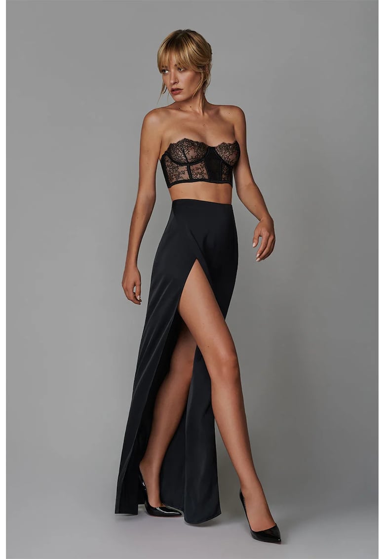 Fustă lungă din satin - Fustă lungă din satin -