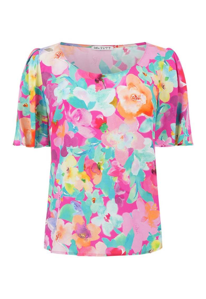 Bluza cu imprimeu floral din viscoza