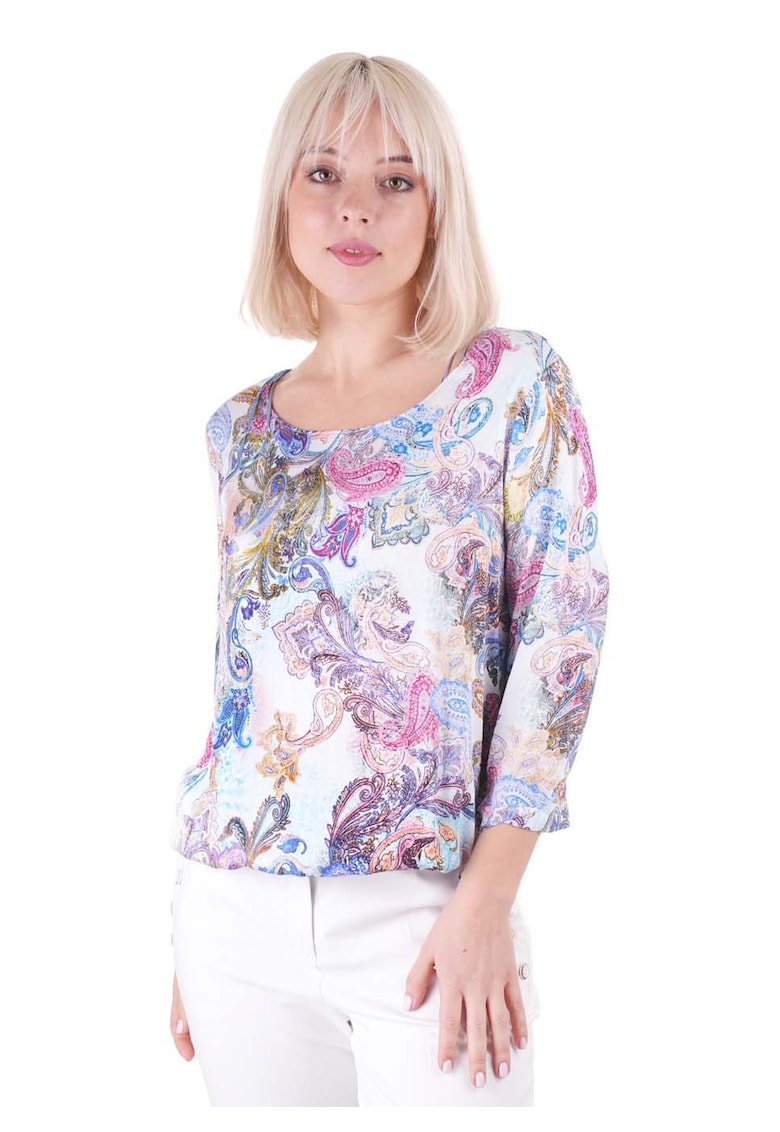 Bluza din viscoza cu imprimeu Paisley