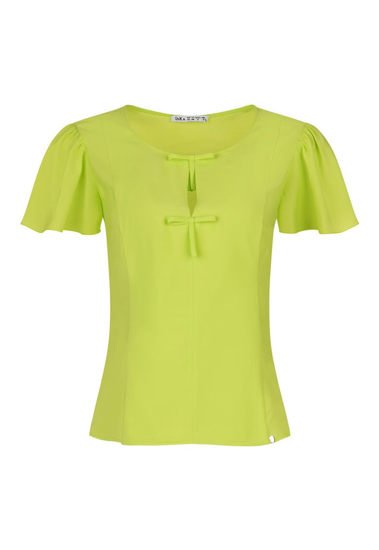 Bluza cu funde decorative si maneci fluture