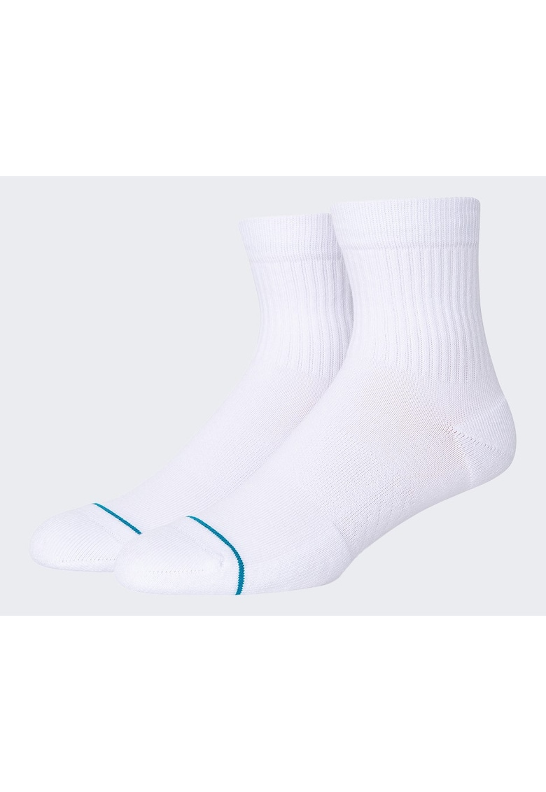 Sosete sport barbati Stance Icon Quarter - alb - set 1 pereche