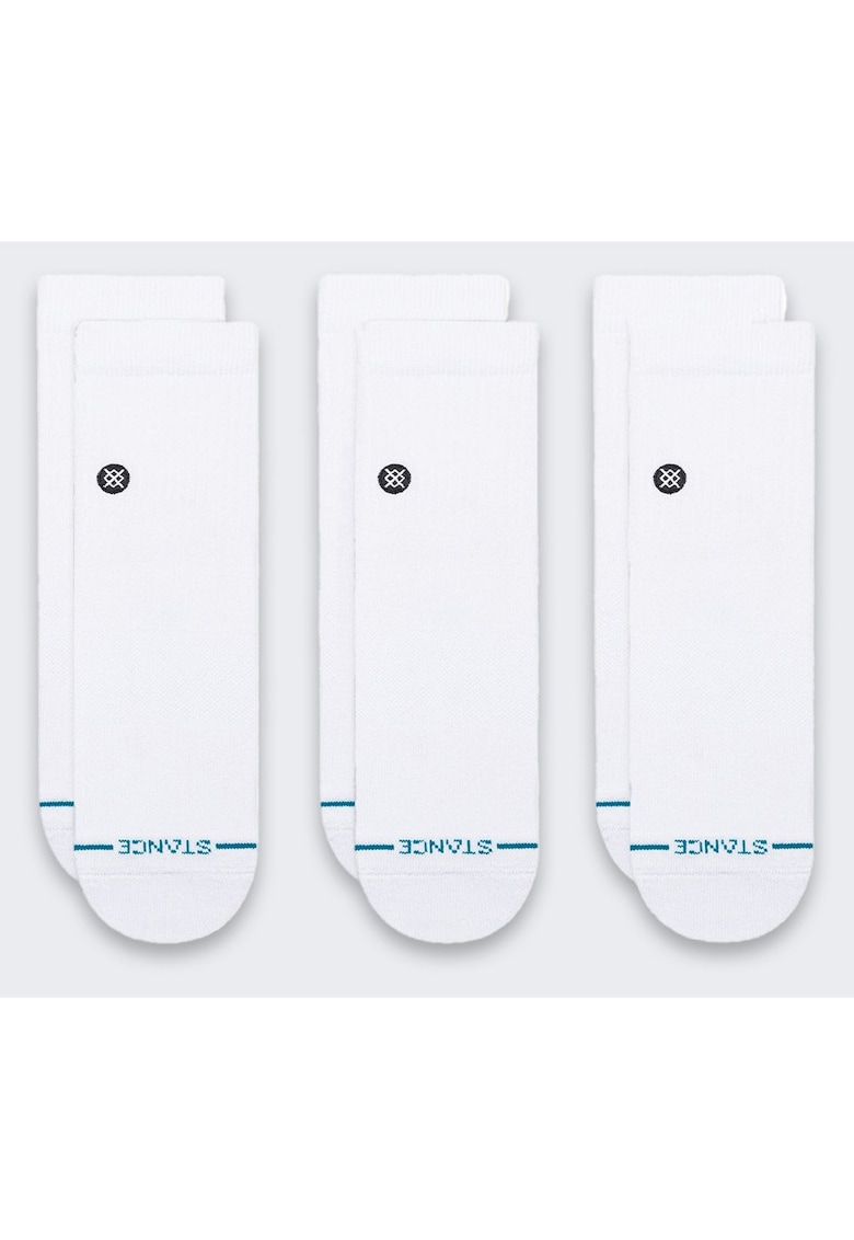 Sosete sport barbati set 3 perechi - alb - inaltime medie - amortizare moderata