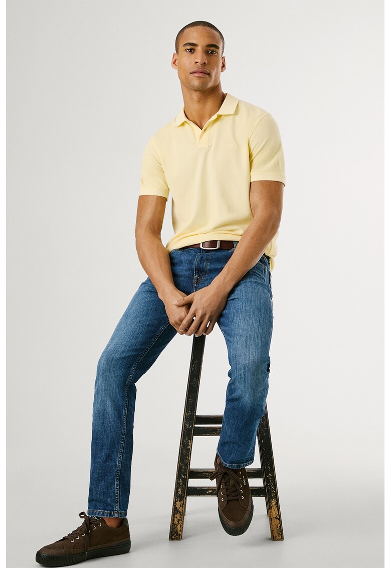 Blugi conici din amestec de bumbac