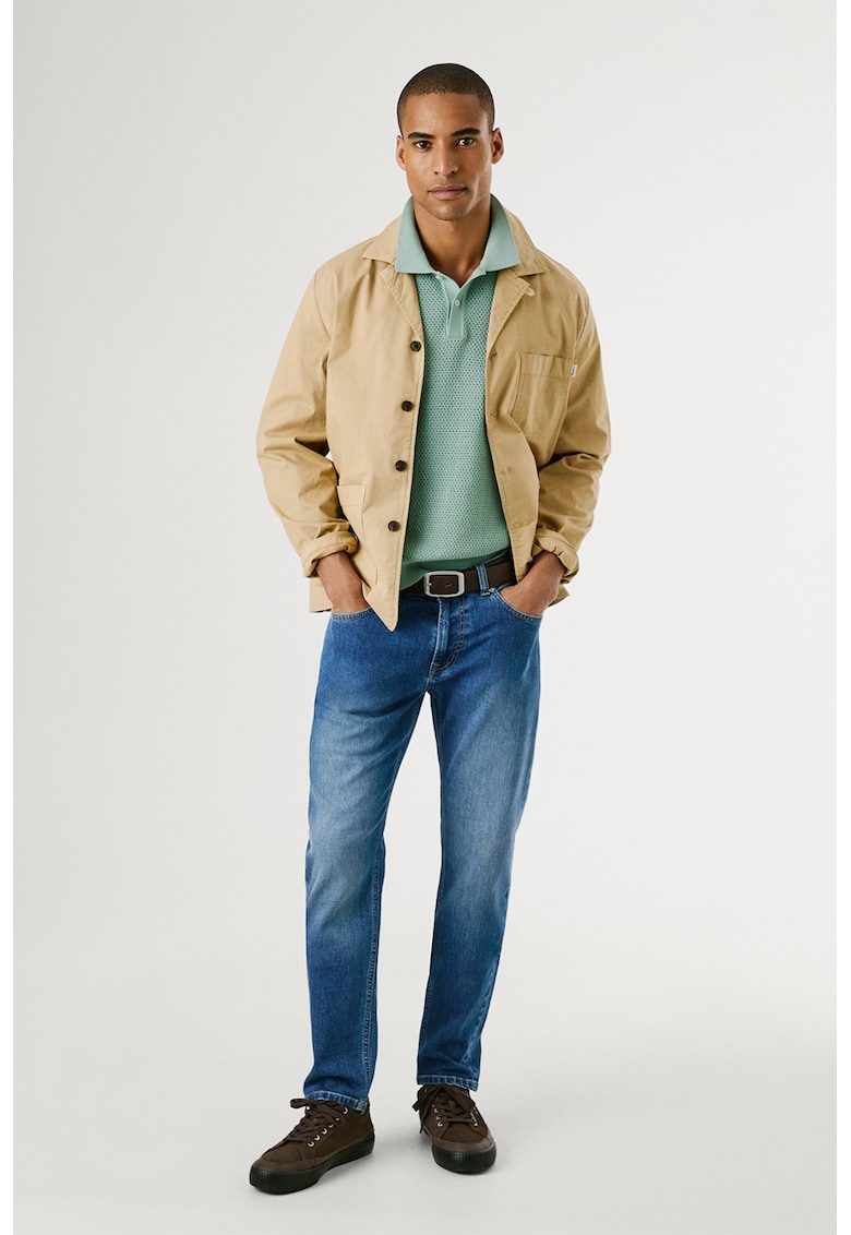 Blugi conici cu aspect decolorat