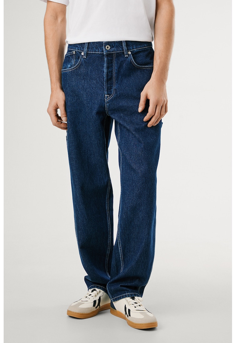 Blugi relaxed fit - Albastru inchis