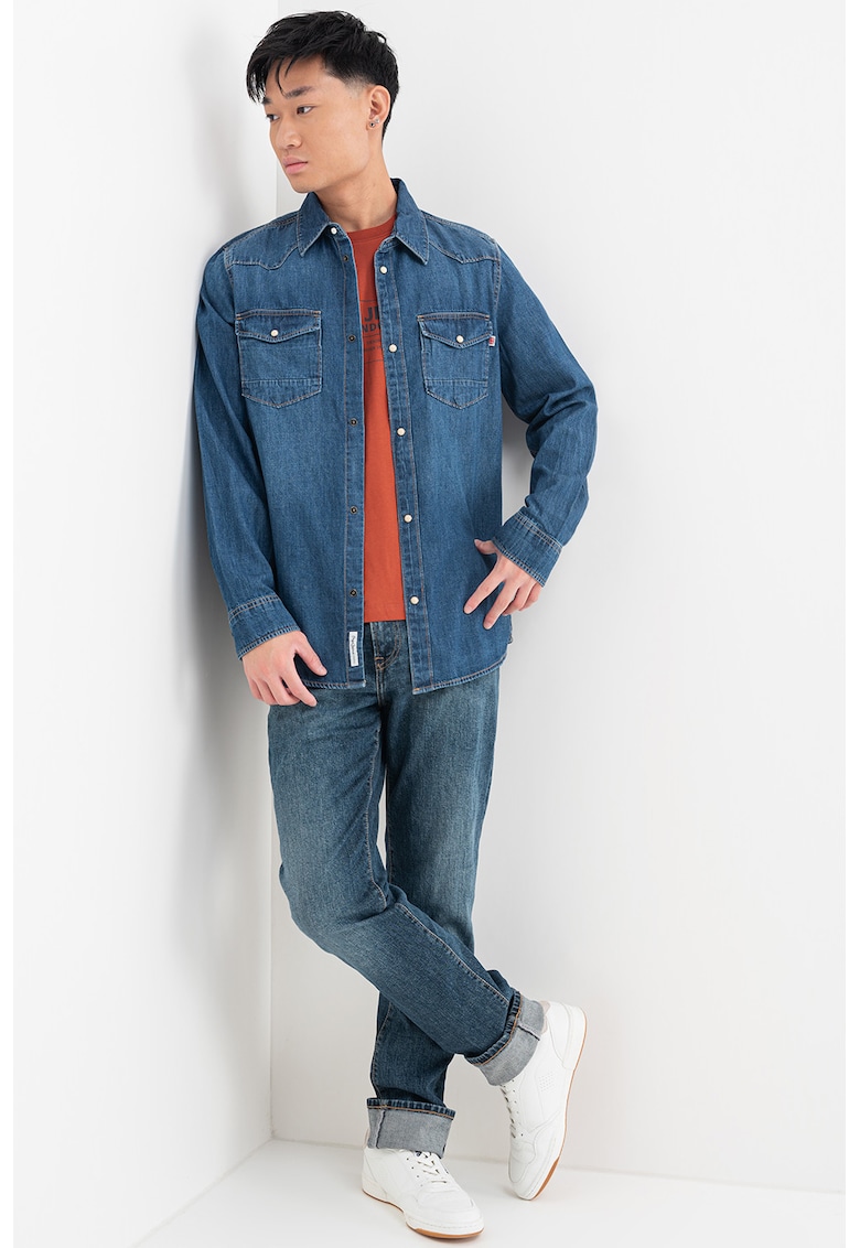 Camasa de denim cu capse