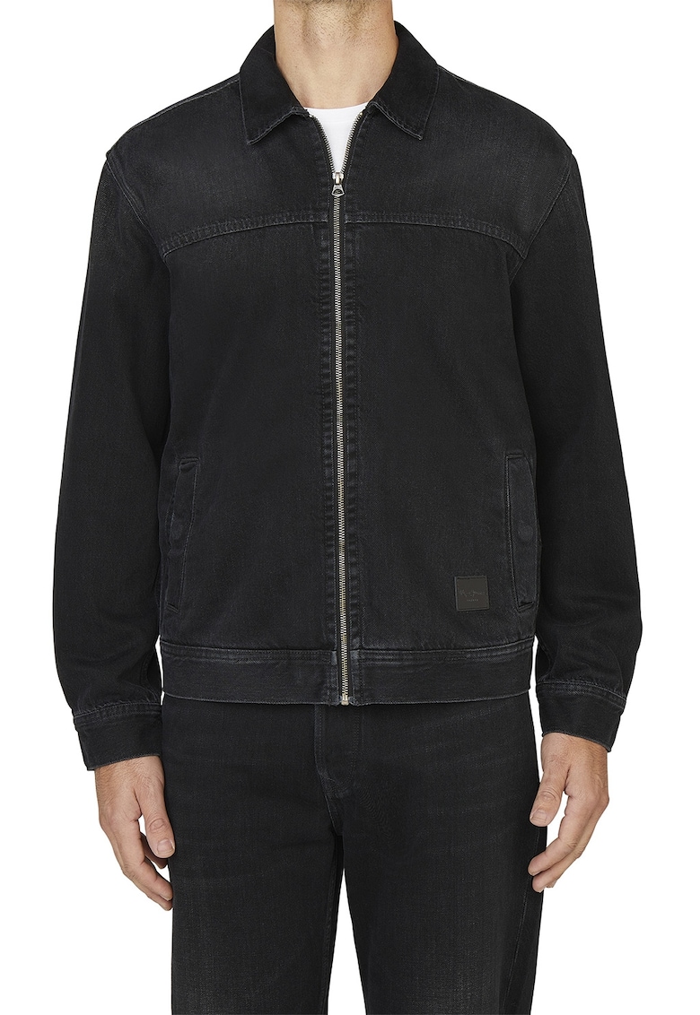 Jacheta de denim cu fermoar