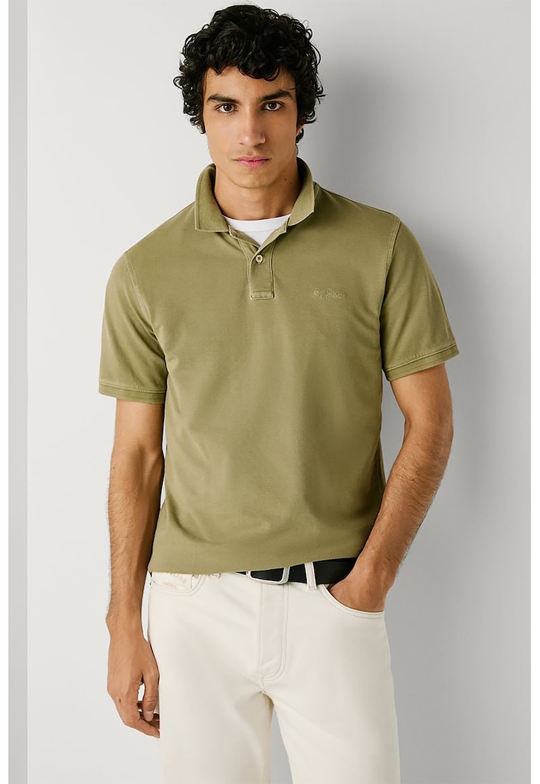 Tricou polo din bumbac pique