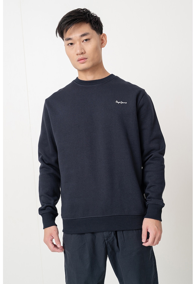 Bluza de trening regular fit cu decolteu la baza gatului