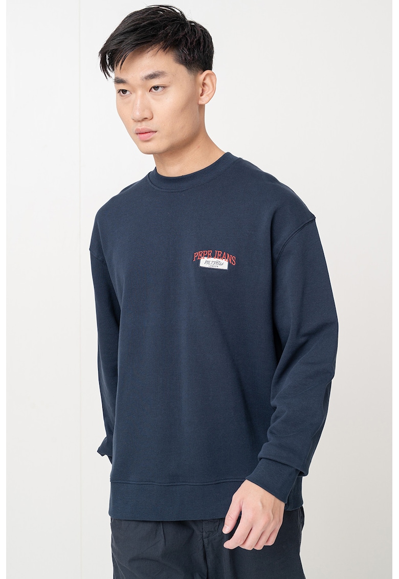 Bluza de trening de bumbac cu decolteu la baza gatului