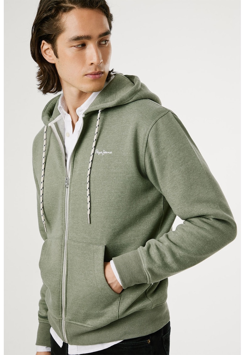 Hanorac regular fit cu fermoar