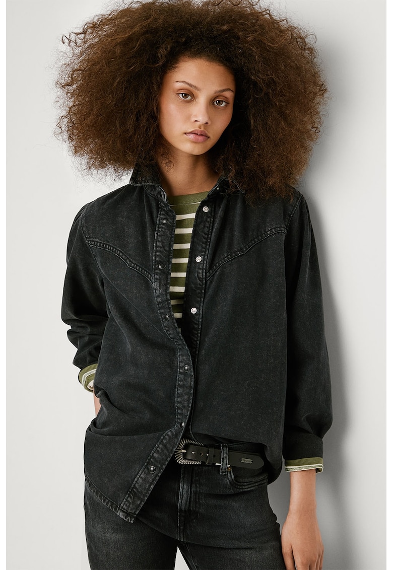 Camasa din denim cu capse