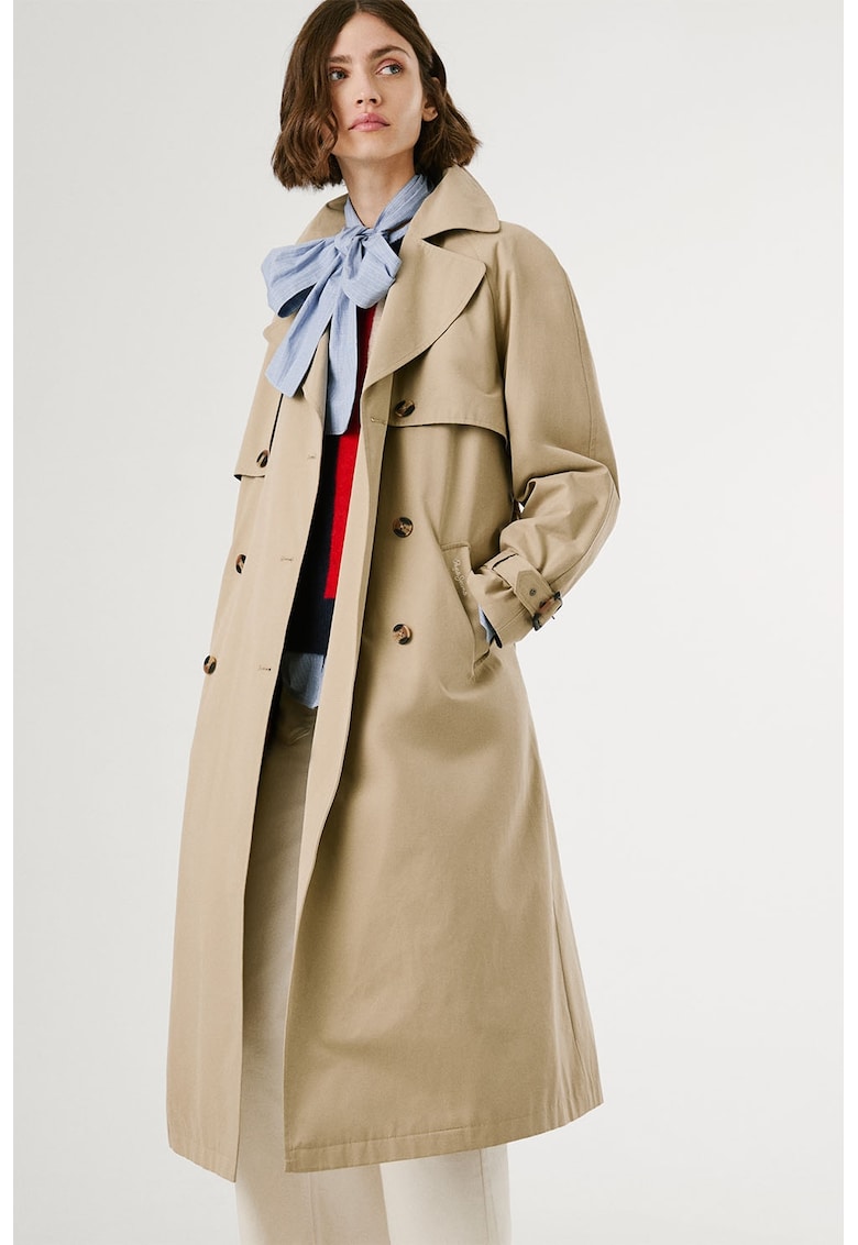 Trenci cu nasturi si cordon in talie