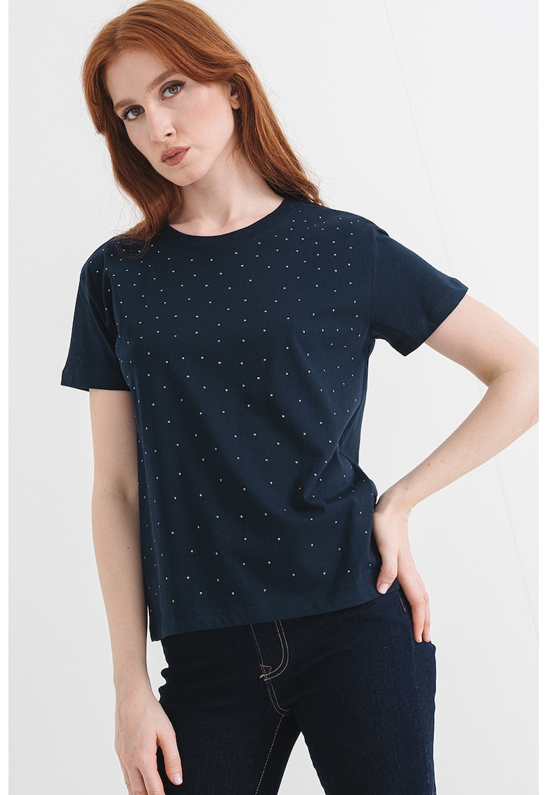 Tricou cu nituri - Bleumarin