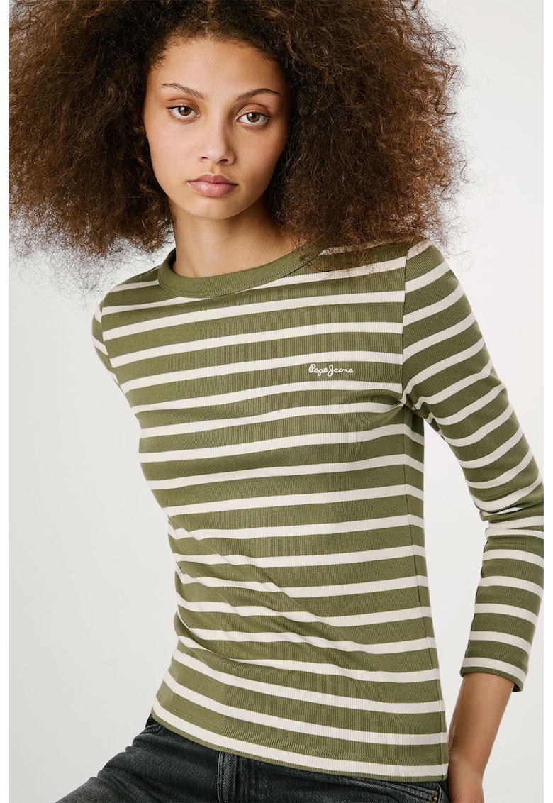 Bluza slim fit cu model in dungi Bluza slim fit cu model in dungi