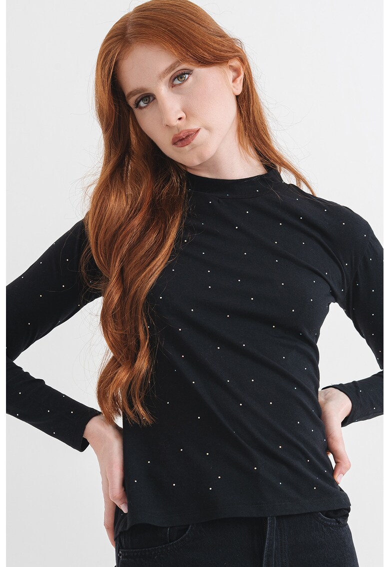 Bluza cu strasuri - Negru