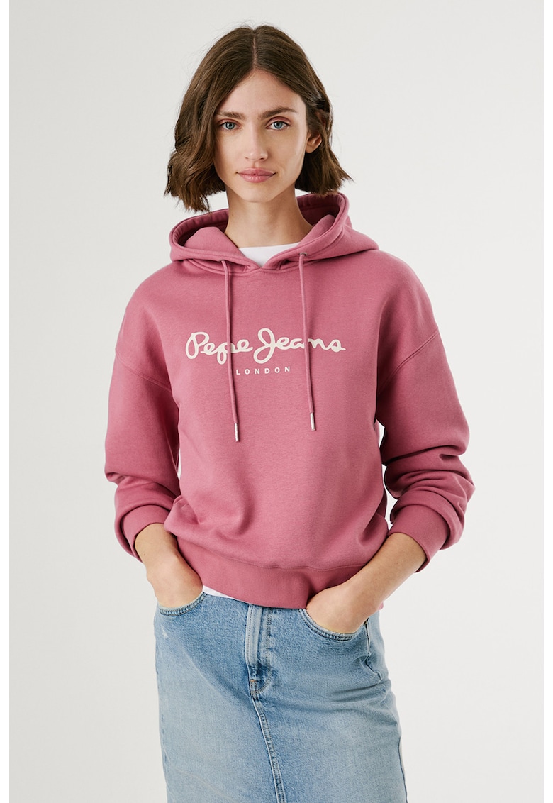 Hanorac din amestec de bumbac cu imprimeu