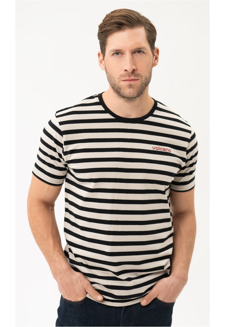 Tricou T-Air pentru barbati - bej cu dungi