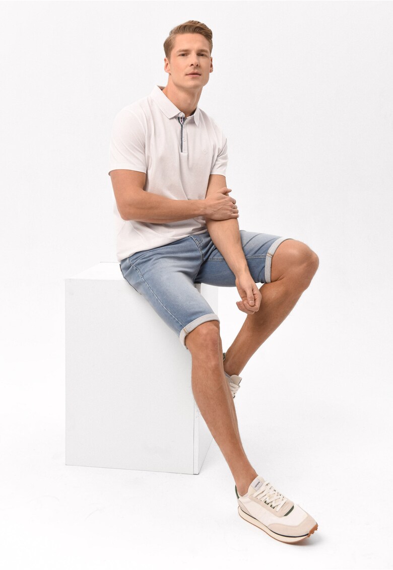 Tricou polo O-Nikos alb