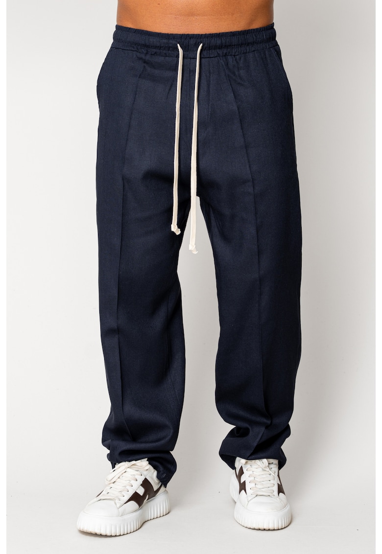 Pantaloni lung din IN cu snur Navy 17553