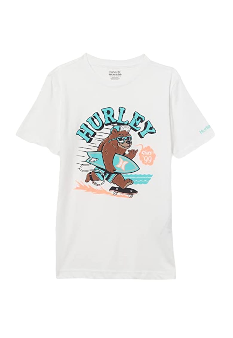 Tricou Cu Imprimeu Surfing Bear - Tricou Cu Imprimeu Surfing Bear -