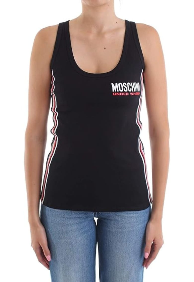 Top Slim fit cu logo -