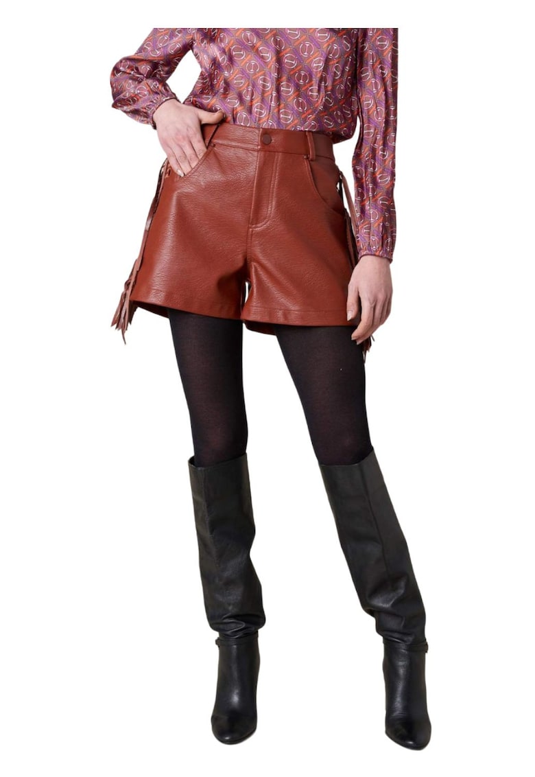 Pantaloni scurti din piele ecologica - Pantaloni scurti din piele ecologica -