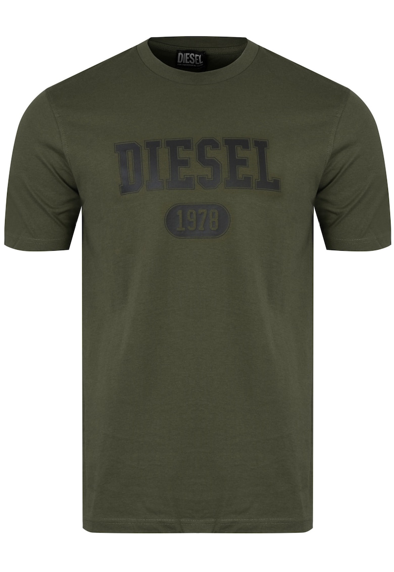 Tricou Barbati - A16848-Rpati-5Ix - Khaki - 100% Bumbac - Croi Simplu - Decolteu Rotund - Stil De Viata - Confortabile - comod - de inalta calitate - Kaki