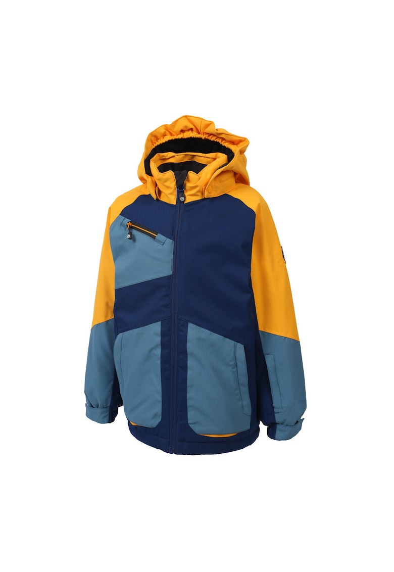 Geaca colorblock impermeabila cu gluga -