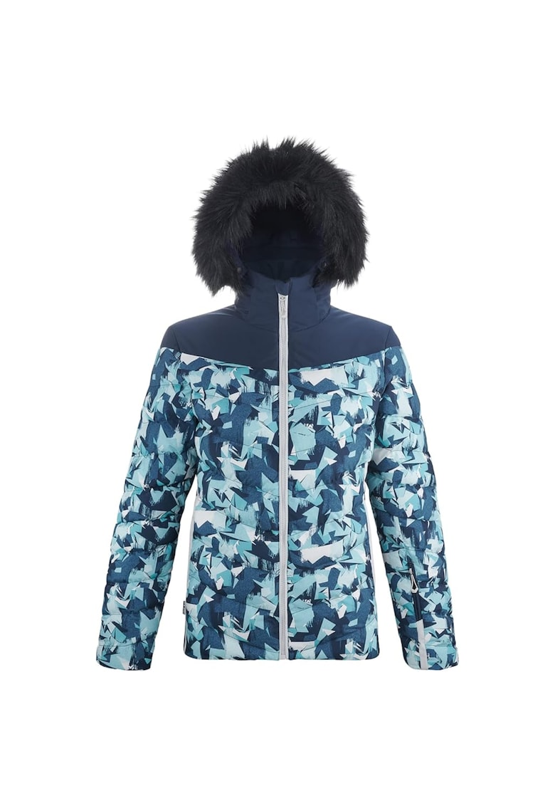 Geaca de schi cu imprimeu cu gluga