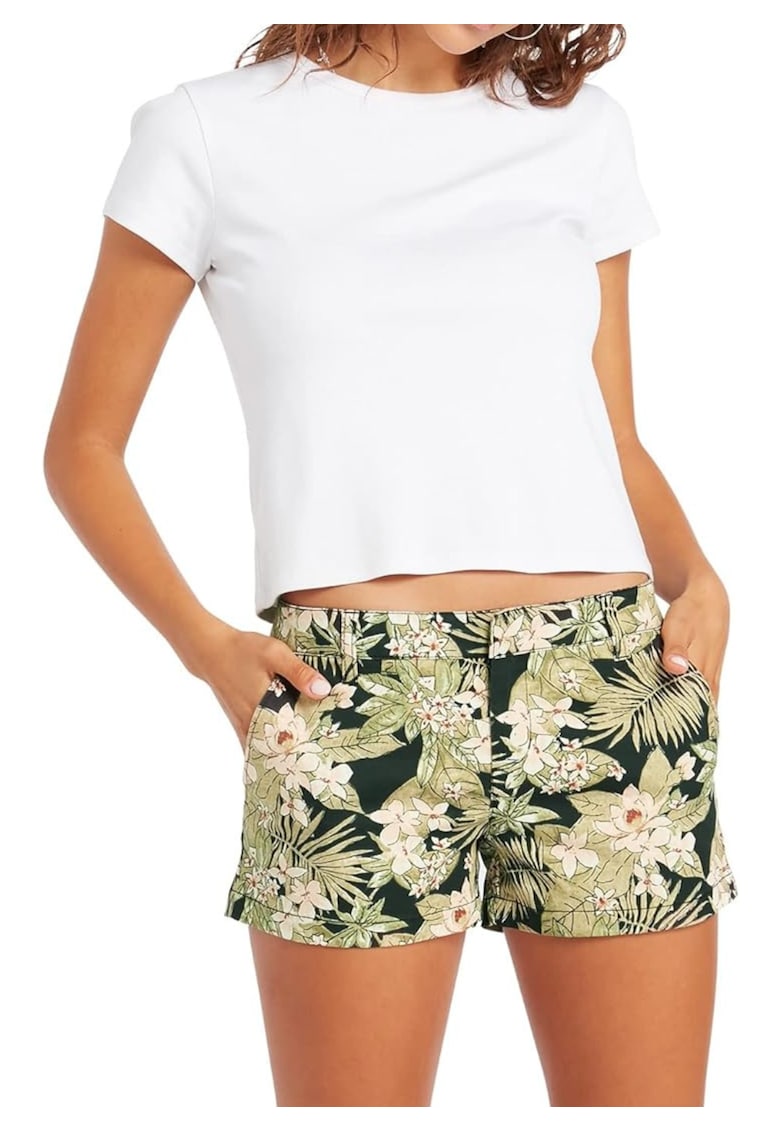 Pantaloni scurti cu imprimeu tropical - Pantaloni scurti cu imprimeu tropical -