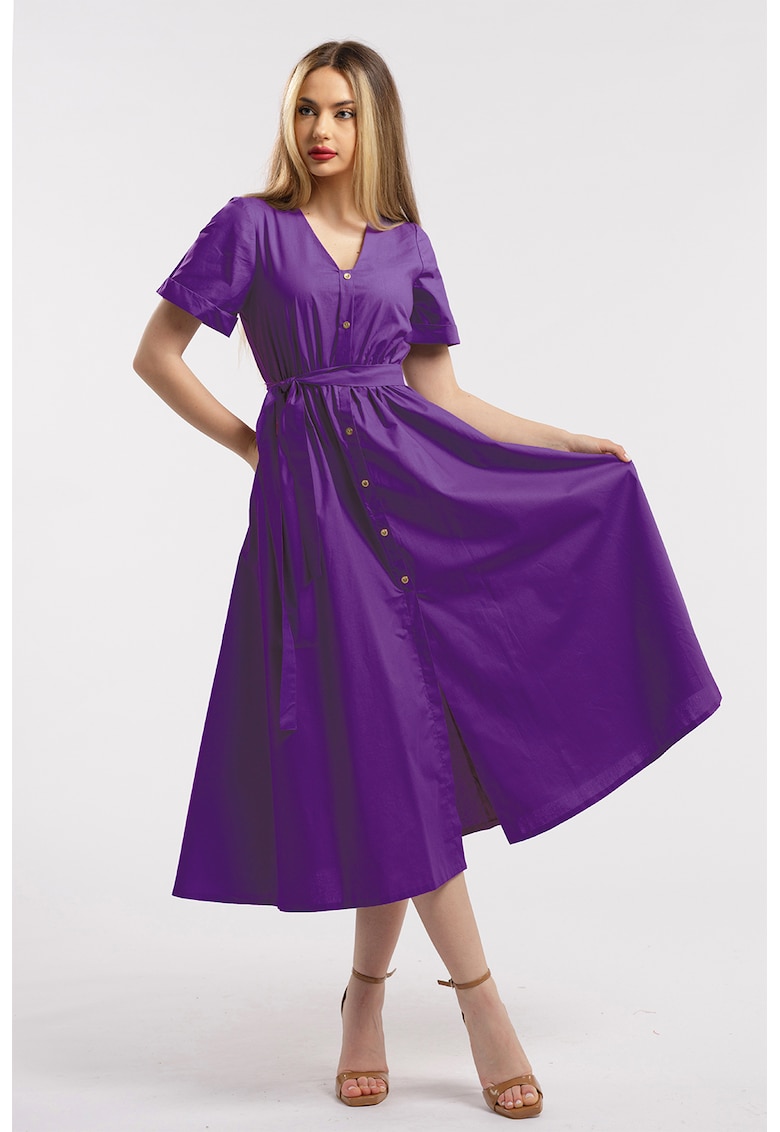 Rochie-camasa cu cordon in talie