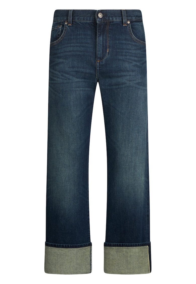 Blugi drepti cu terminatie rasucita