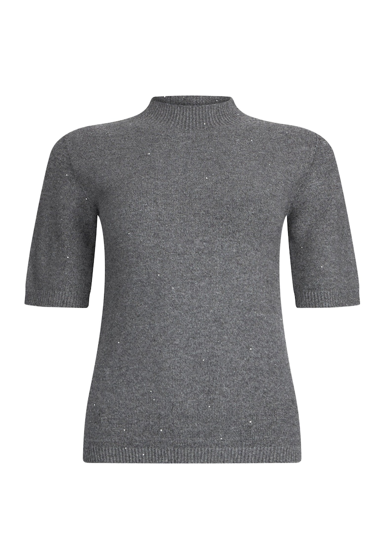 Pulover cambrat cu paiete fine