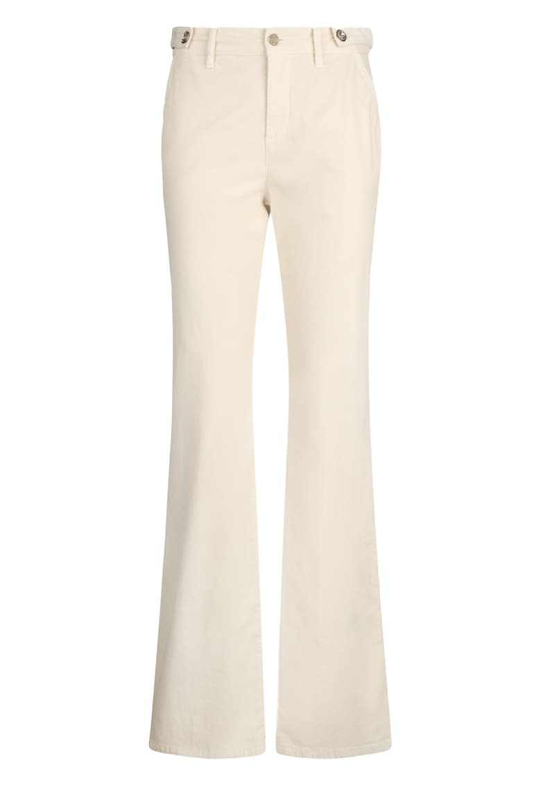 Liu Jo Pantaloni bootcut cu talie inalta - Bej deschis