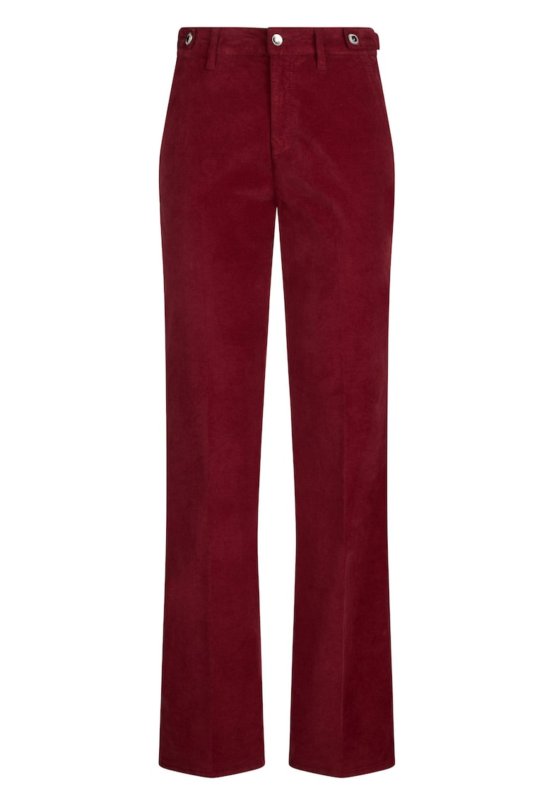 Pantaloni bootcut cu talie inalta - Visiniu