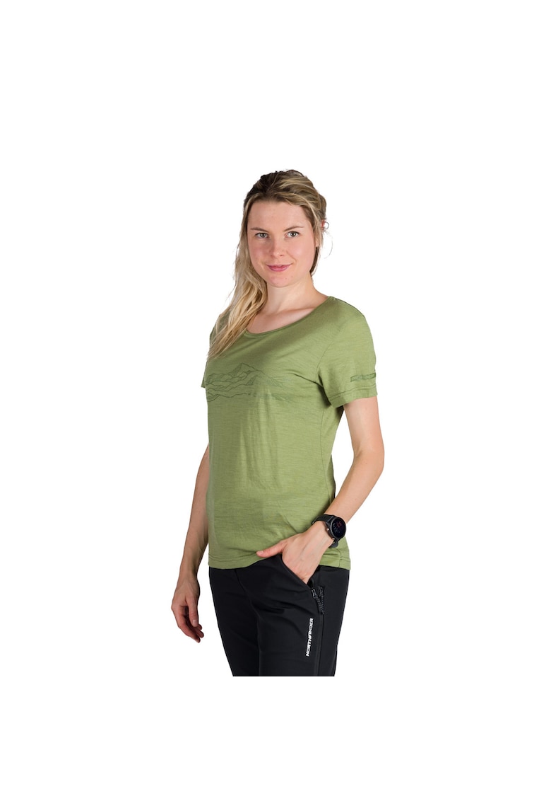 Tricou tehnic outdoor din lana merino femei Jenifer greendwqfq