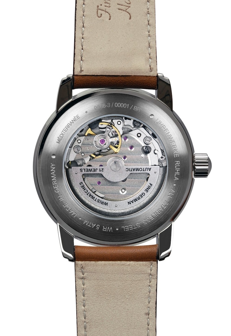Ceas barbatesc Zeppelin Mediterranee 96663 - 40mm - tarcza albastra - curea din piele - WR 5 ATM