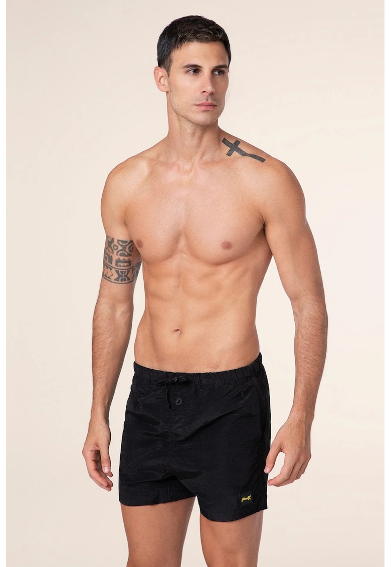 Bermude de plajă cu șnur în talie -