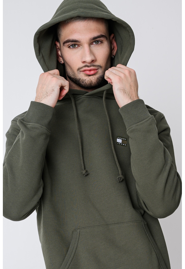 Hanorac regular fit cu buzunar kangaroo - Verde